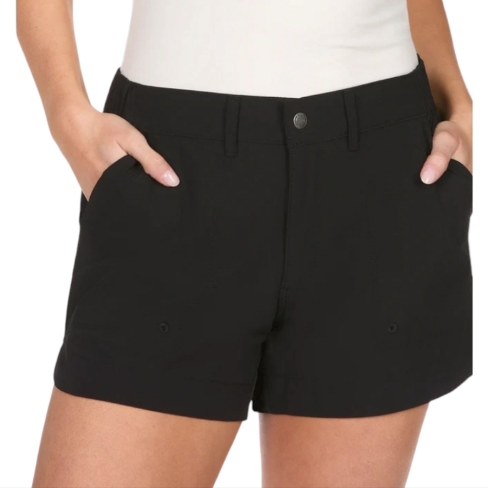 The American Ourdoorsman Black Curved Hem 4" High Rise Shorts - Size XL